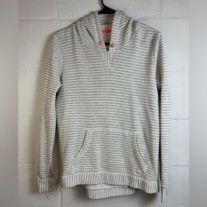 Billabong Woman’s Hoodie Striped Casual Beachy Hi-Low Pullover Hoodie Sz Large